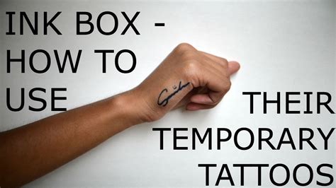 Ink Box - How to Use Their Temporary Tattoos - YouTube