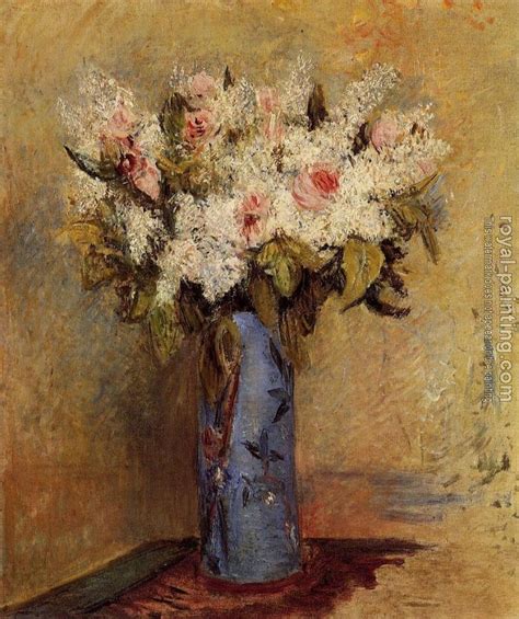 Vase of Lilacs and Roses by Pierre Auguste Renoir | Oil Painting ...