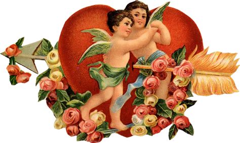 39 - Valentines Day Vintage Cupid - Free Transparent PNG Download - PNGkey