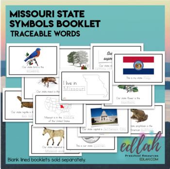 Missouri State Symbols Booklet - Traceable Words by Melissa Schaper