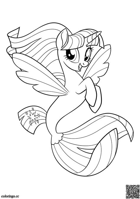 My Little Pony Movie Coloring Pages Seapony Coloring Pages