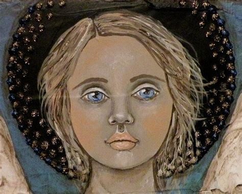 Folk Art Angel Portrait PRINT of Original Painting | Etsy | Folk art ...