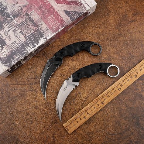 The Latest Claw Knife Folding Knife D2 Steel Blade G10 Handle Tactical Fixed Knife Outdoor ...