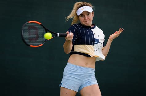 ELINA SVITOLINA Practises at 2019 Dubai Duty Free Tennis WTA ...