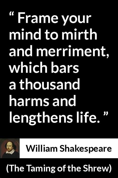 William Shakespeare quote about fun from The Taming of the Shrew ...