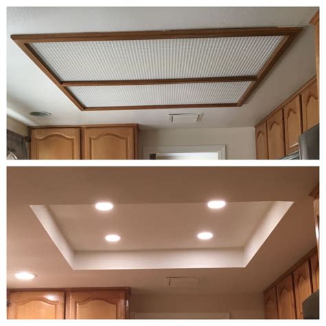 Kitchen lighting before and after | Kitchen lighting remodel, Kitchen ceiling lights, Kitchen ...