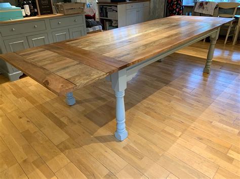 Large Extendable Dining Table Rustic Wood Farmhouse Kitchen | Sexiz Pix