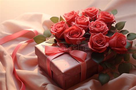 Valentine Gift Wrapping,Express Love with Premium Rose Sketch Stock Image - Image of artistic ...