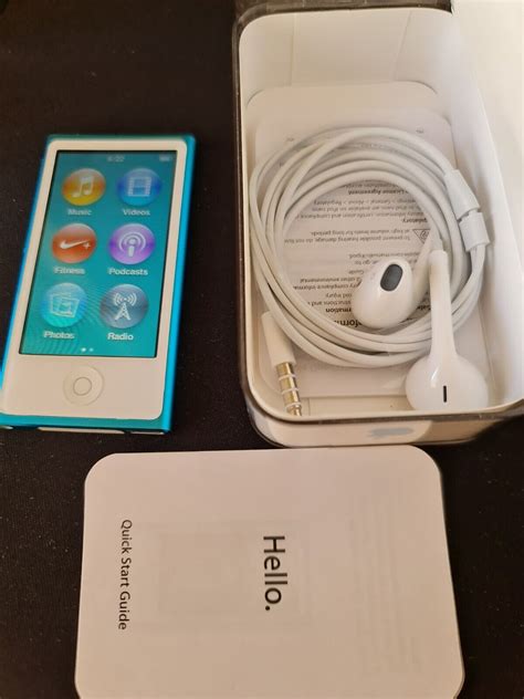 Apple iPod nano 7th generation 16GB - Blue with original box ...