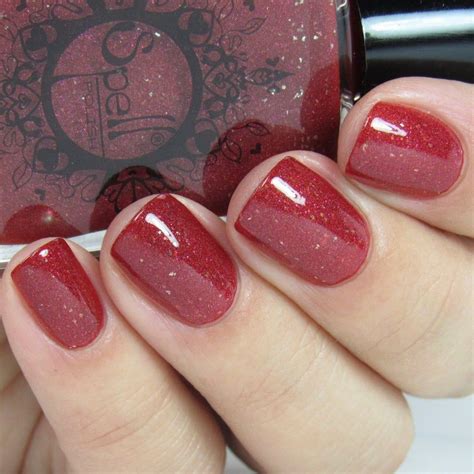 ~Poinsettia~ deep red scattered holo with silver flakes & microglitters! / Spell Polish Spring ...