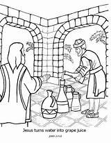 Jesus Turns Water Into Wine Coloring Page At GetColoringscom  Free sketch template