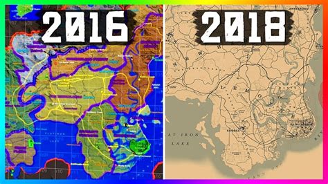 Comparing The LEAKED Red Dead Redemption 2 Map In 2016 VS The Official ...