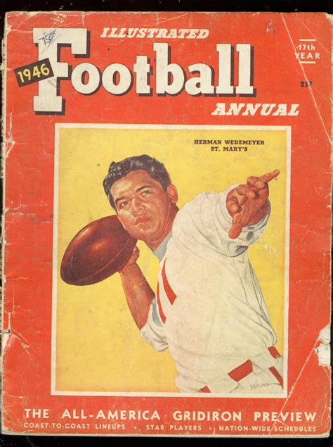 ILLUSTRATED FOOTBALL ANNUAL 1946-HERMAN WEDEMEYER COVER FR: Fair ...