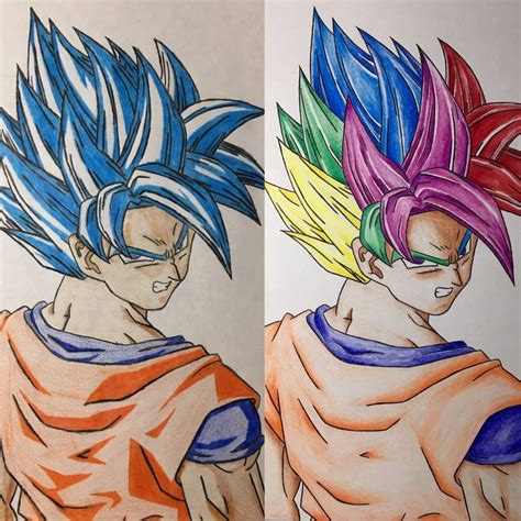 Goku Rainbow Super Saiyan drawing | DragonBallZ Amino