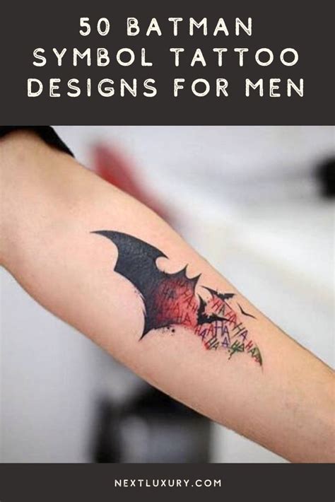 50 Batman Symbol Tattoo Designs | Batman symbol tattoos, Tattoos for ...