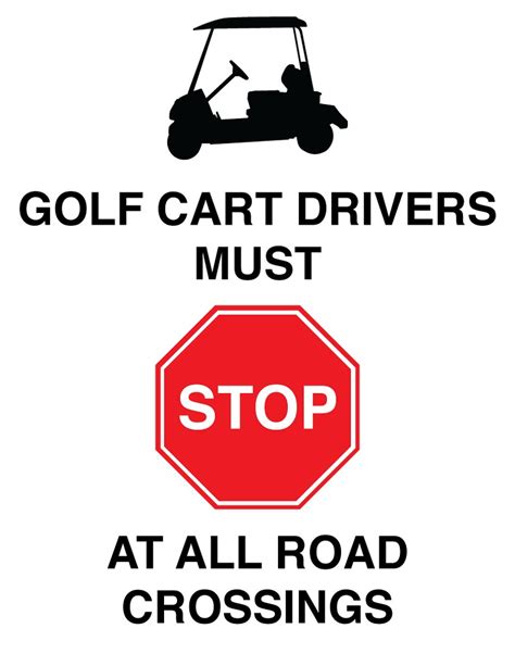 Alternative sign design: Golf cart drivers must stop | Flickr