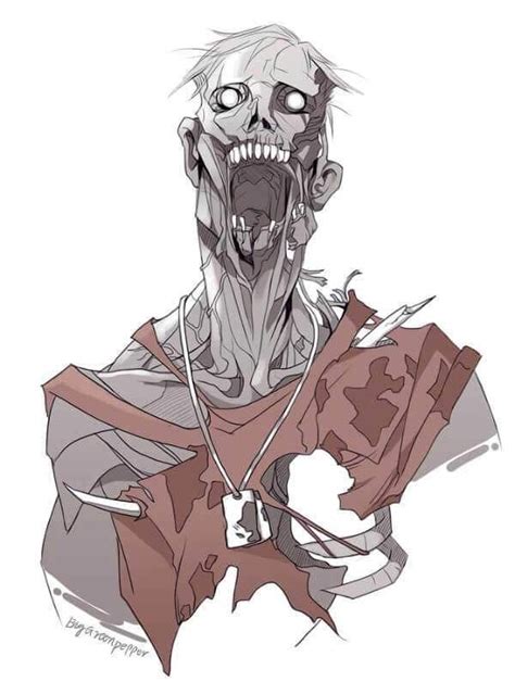 40 Creepy Zombie Drawings, Illustrations & Concept Art Inspiration | Zombie drawings, Zombie art ...