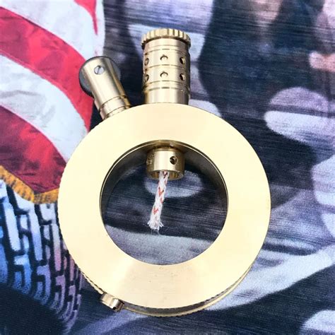 DIY handmade Retro brass kerosene lighter round portable personality oil lighter 70mm*50mm 114g ...