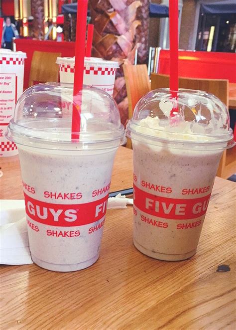 Five guys milkshakes www.FiveGuys.com | Vegetarian foodie, Food lover, Milkshake