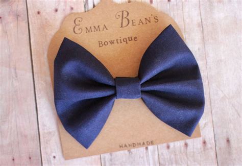 Navy Blue Bow Navy Blue Hair Bow Dark Blue Bow Navy Blue | Etsy