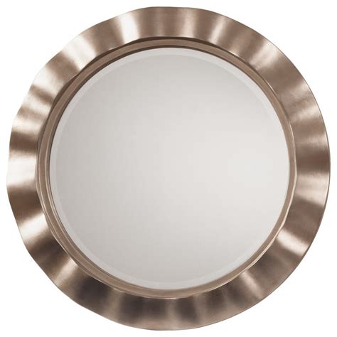 15 Best Collection of Brushed Nickel Round Wall Mirrors