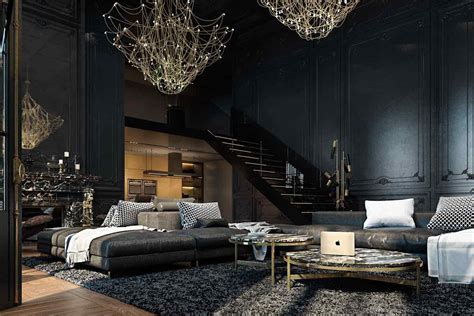 Paris Apartment in Black & Gold - Designs2love