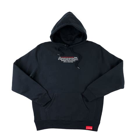 Mission Statement Hoodie - Black – The Marathon Clothing