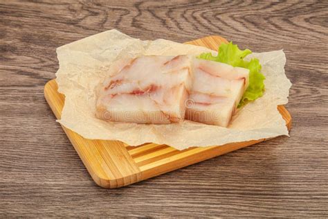 Raw Pollock Fish Fillet for Cooking Stock Photo - Image of preparation ...