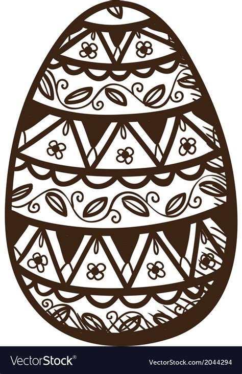 Egg with pattern Royalty Free Vector Image - VectorStock