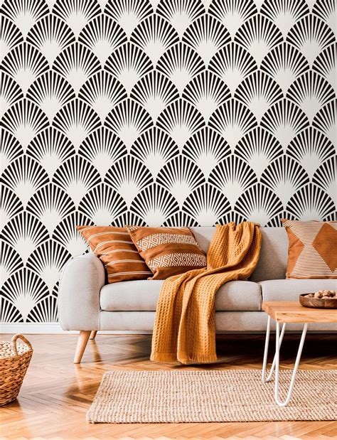 Art Deco Wallpaper Peel and stick Wall Paper Removable or | Etsy