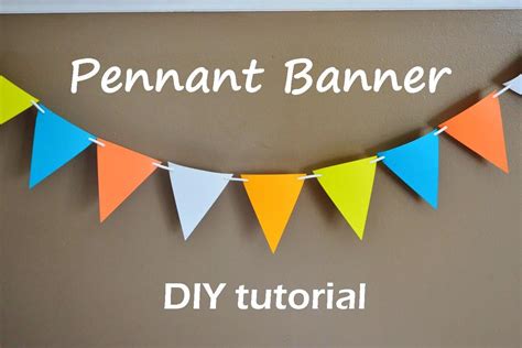 Pennant Banner - Easy Paper Party Decoration: scrapbook paper/cardstock on a clothesline rope ...