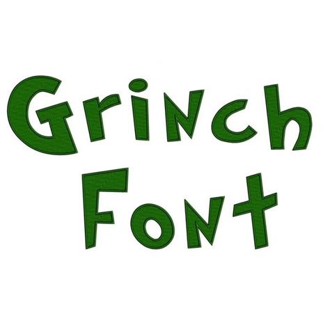 Grinch Machine Embroidery Font Upper and Lower Case 1 2 3 inches ...