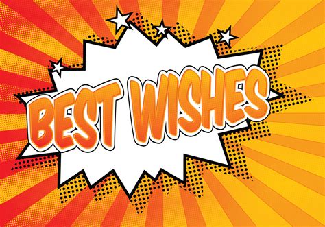 Comic Style Best Wishes Illustration 96066 Vector Art at Vecteezy