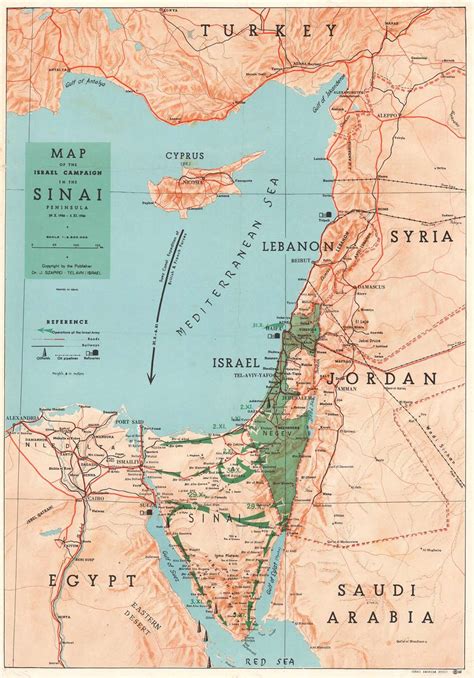 Middle East Map Sinai Peninsula