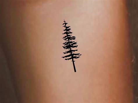 Pine Tree Temporary Tattoo / Tree Tattoo / Plants Tattoo - Etsy