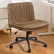 Waleaf Armless Office Desk Chair No Wheels for Girl Women,Fabric Padded Modern Swivel Vanity ...
