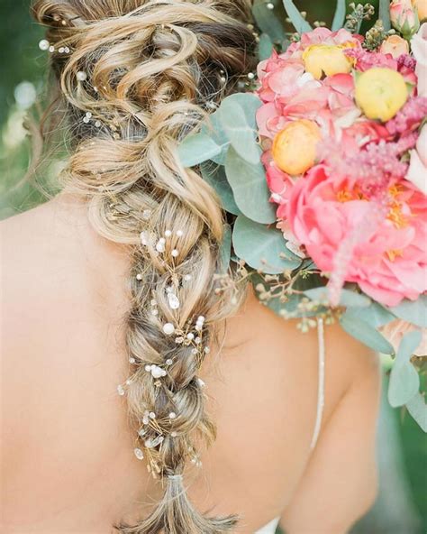 Wedding Hairstyles Braids Flowers