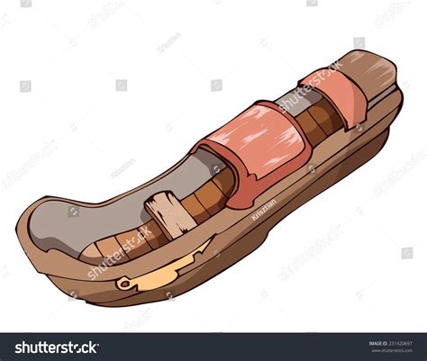 Wooden Boat Vector Illustration Isolated On Stock Vector (Royalty Free ...