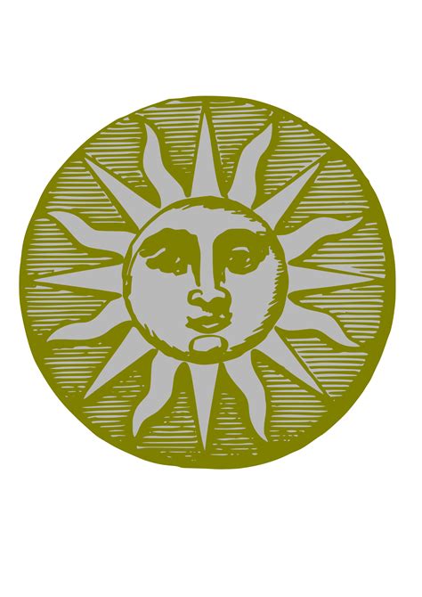 Clipart - Sun vintage