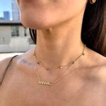 14K Gold Block Letter Name Necklace – Baby Gold