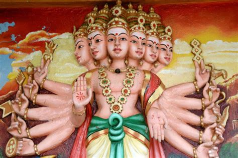 Painted Indian gods stock image. Image of hindu, hands - 58857009