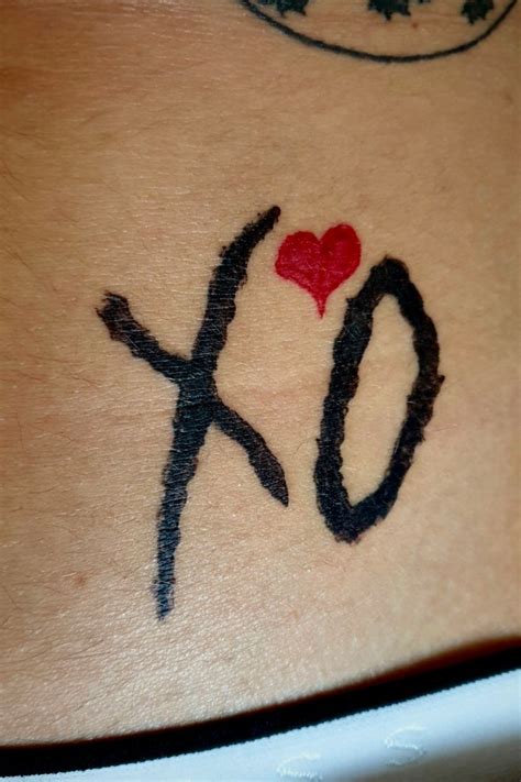 Tattoo uploaded by Mathias Balslev • The Weeknd XO #TheWeeknd #XO #heart #love • 938219 • Tattoodo