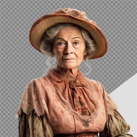 Premium PSD | Old fashioned woman png isolated on transparent background