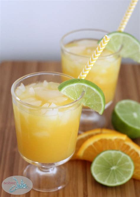 Fuzzy Navel Mocktail Recipe - Sober Julie