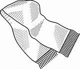 Scarf Coloring Page sketch template
