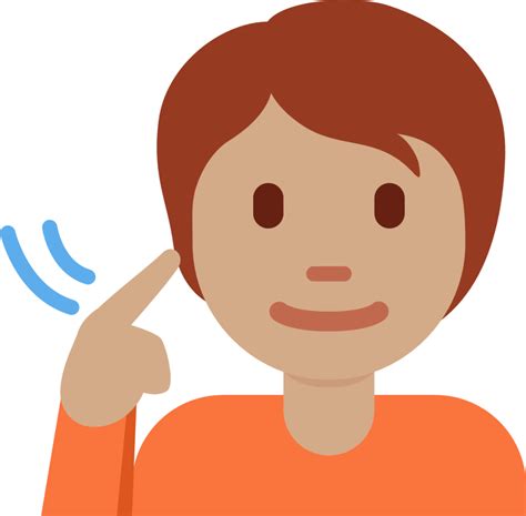 "deaf person: medium skin tone" Emoji - Download for free – Iconduck