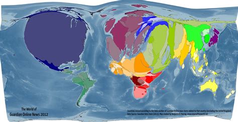 La carte mondiale des pays qui attirent le plus d'attention médiatique | Slate.fr