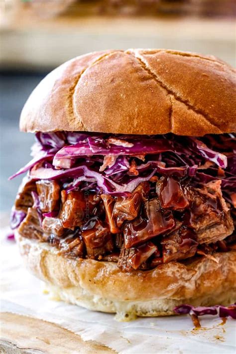 Bbq Beef Brisket Sandwiches With Coleslaw Recipe - Beef Poster