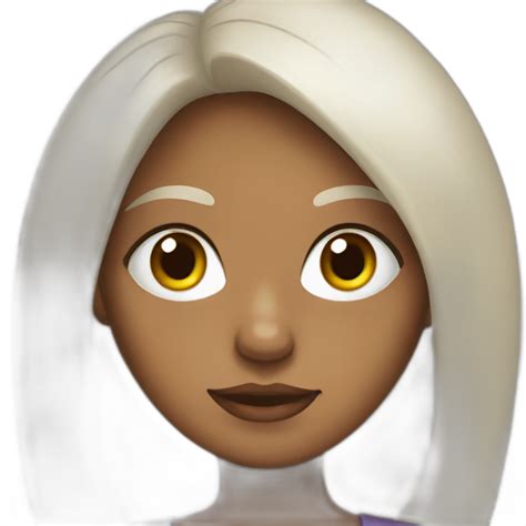 Asian woman, dark hair, brown eyes, big lips | AI Emoji Generator