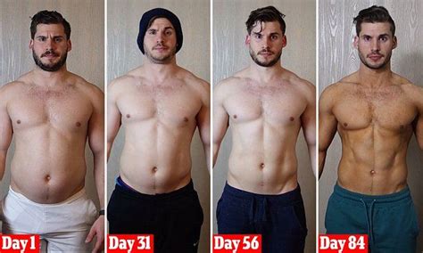 Man shows off 12-week body transformation in amazing time-lapse video ...